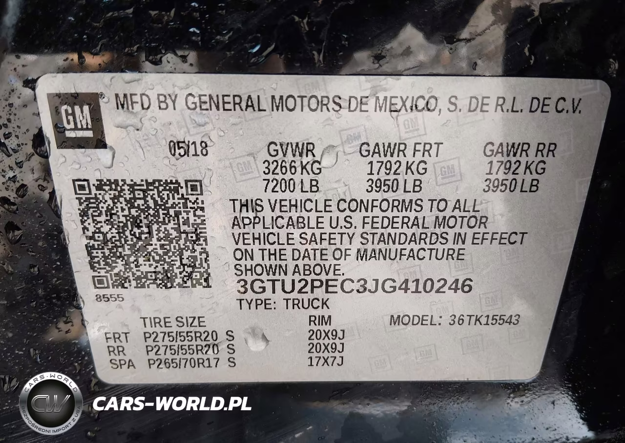 2018 GMC Sierra 1500 Denali VIN:3GTU2PEC3JG410246 - 9
