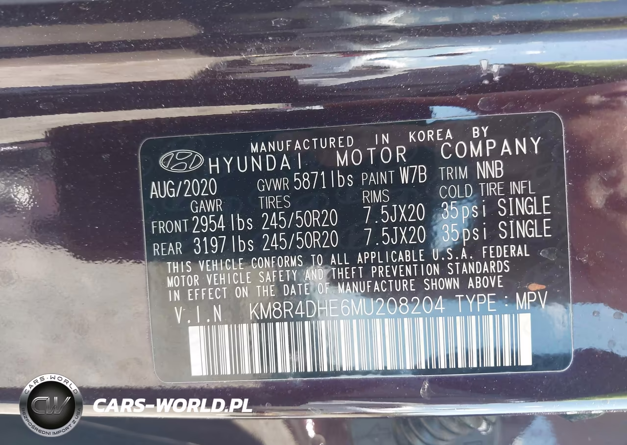 2021 Hyundai Palisade Sel VIN:KM8R4DHE6MU208204 - 9