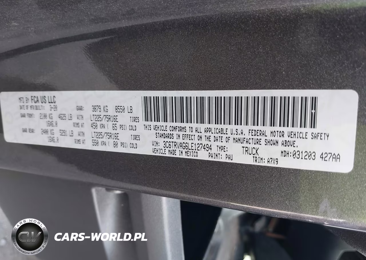 2020 Ram Promaster 1500 Low Roof 136 Wb VIN:3C6TRVAG6LE127494 - 9