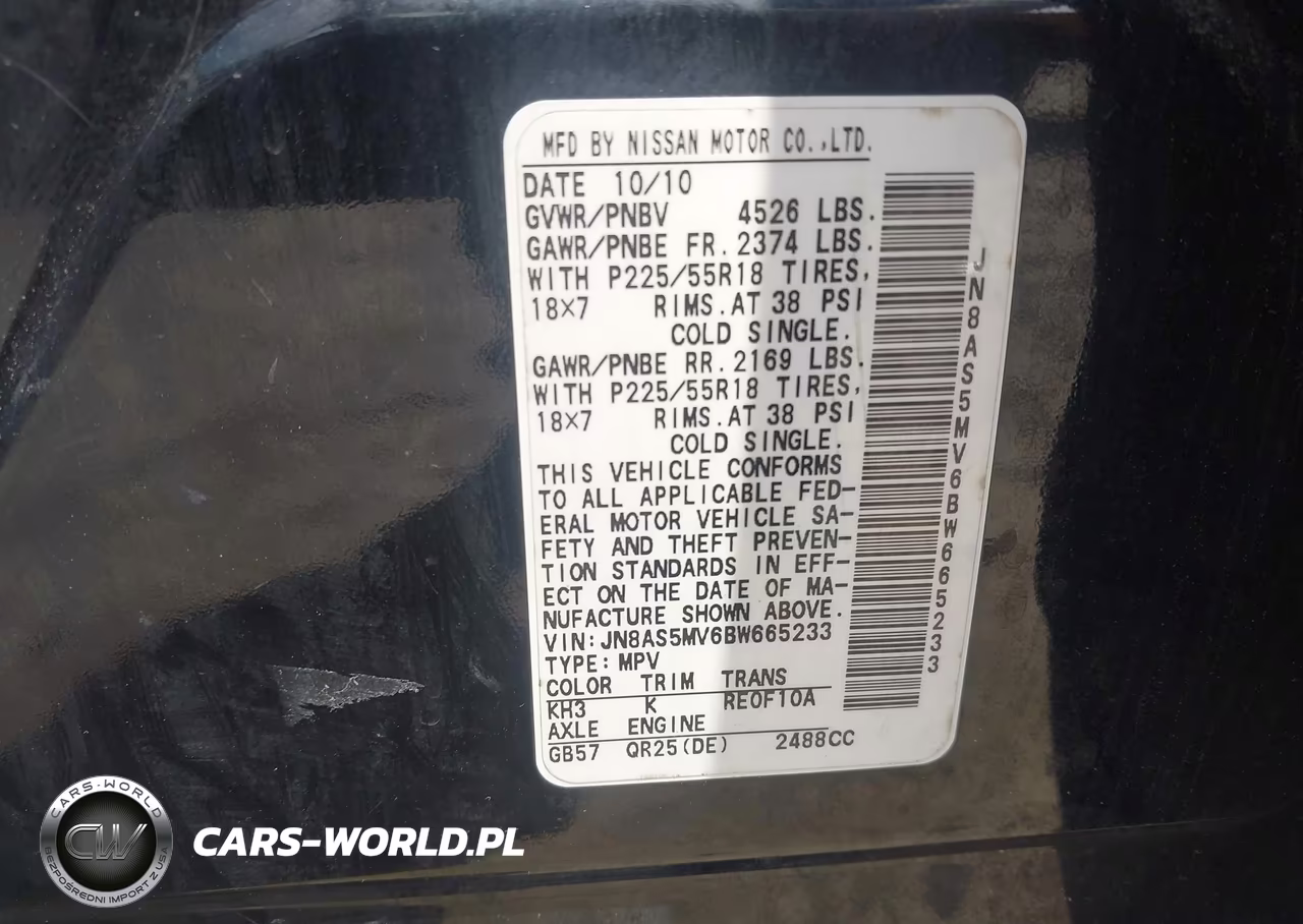 2011 Nissan Rogue Sv VIN:JN8AS5MV6BW665233 - 9