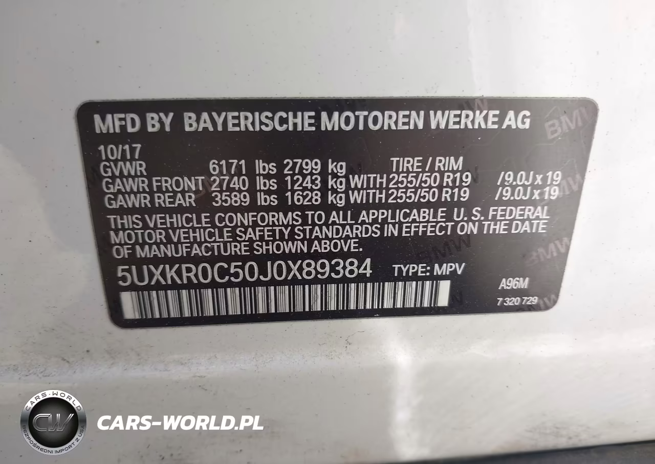 2018 BMW X5 xDrive35I VIN:5UXKR0C50J0X89384 - 9