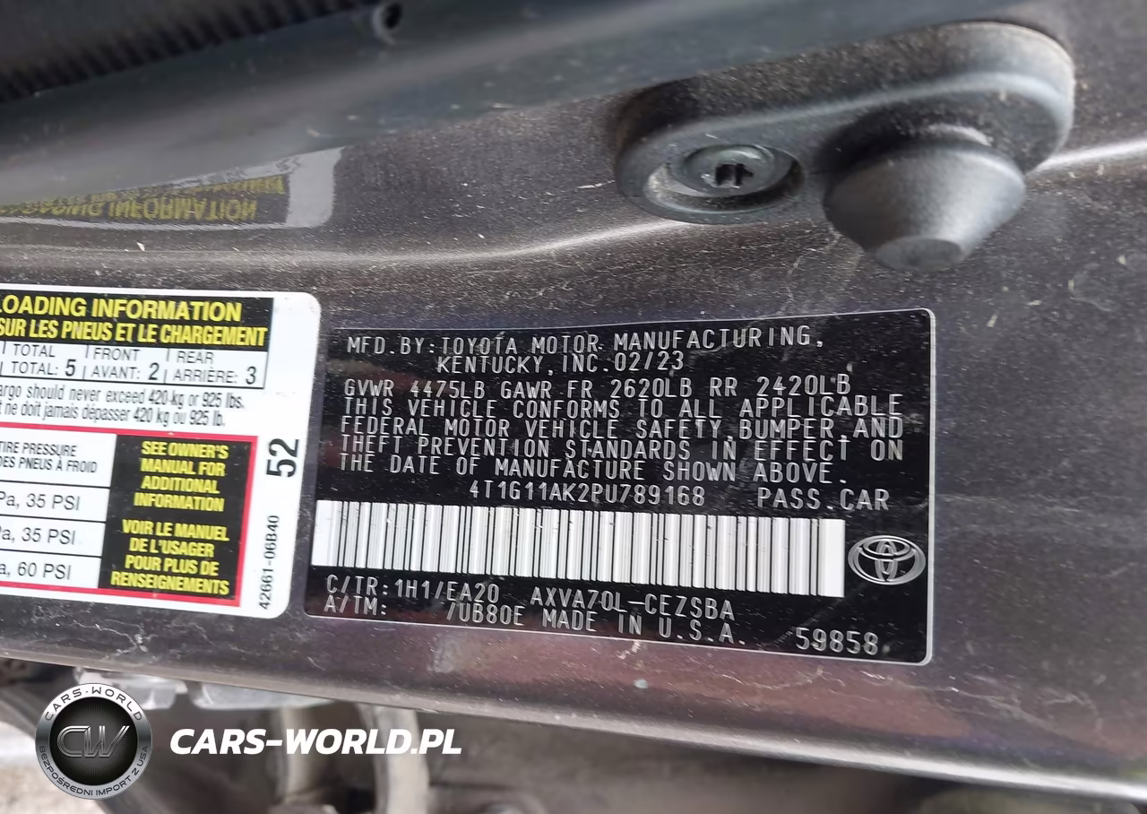 2023 Toyota Camry Se VIN:4T1G11AK2PU789168 - 9