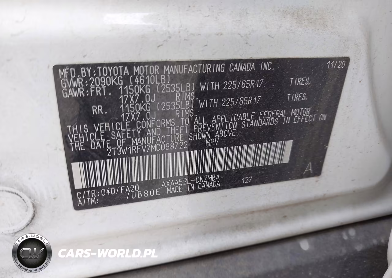 2021 Toyota Rav4 Xle VIN:2T3W1RFV7MC098722 - 9