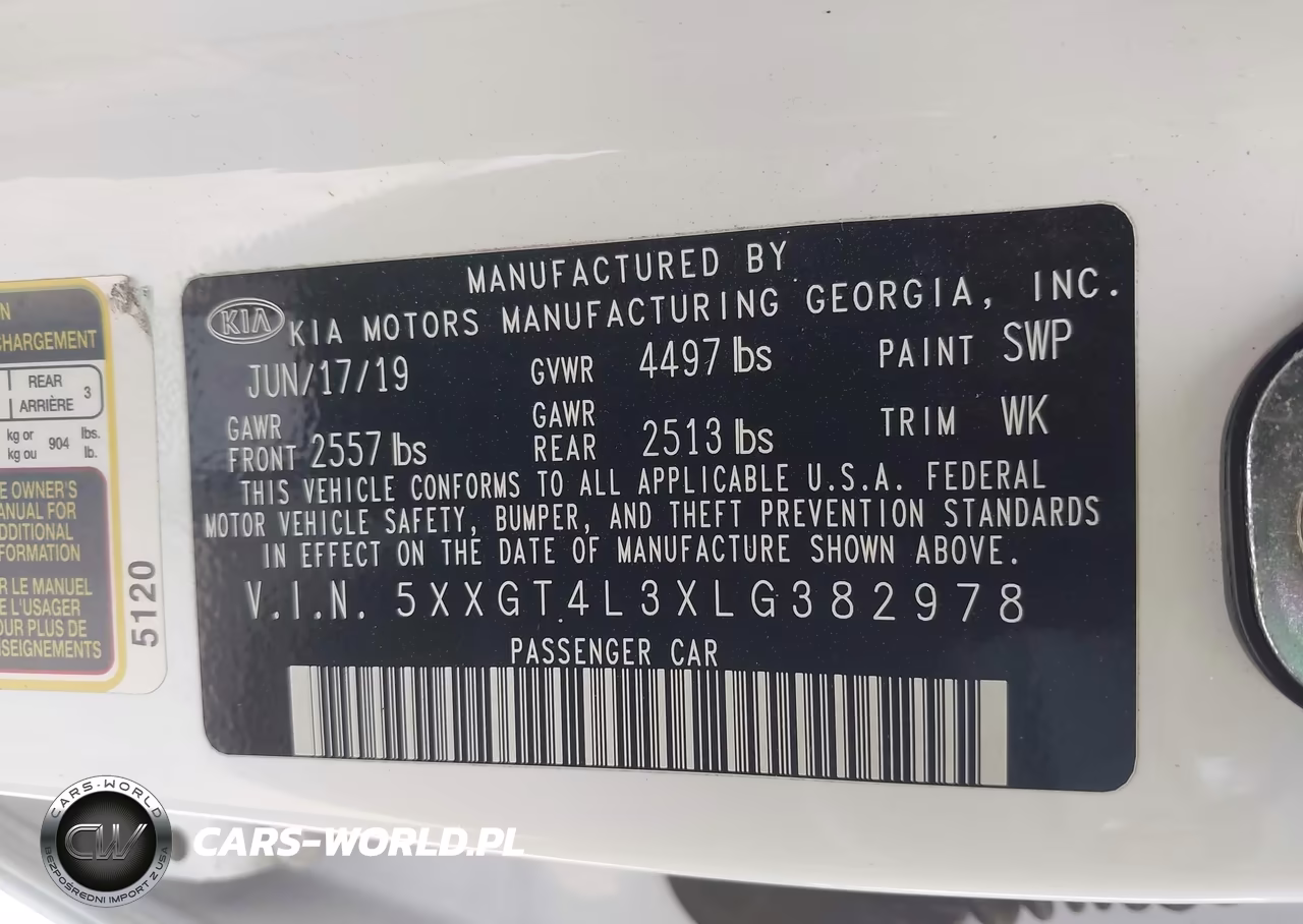 2020 Kia Optima Lx VIN:5XXGT4L3XLG382978 - 9