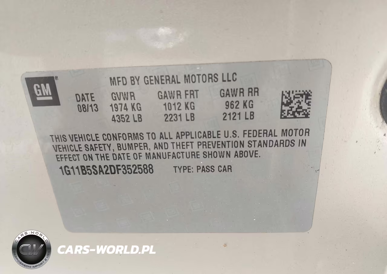2013 Chevrolet Malibu 1Ls VIN:1G11B5SA2DF352588 - 9