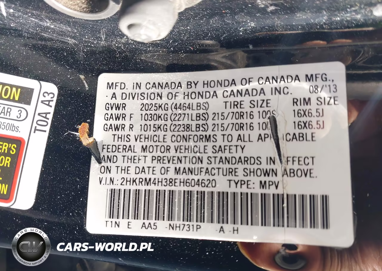 2014 Honda Cr-V Lx VIN:2HKRM4H38EH604620 - 9