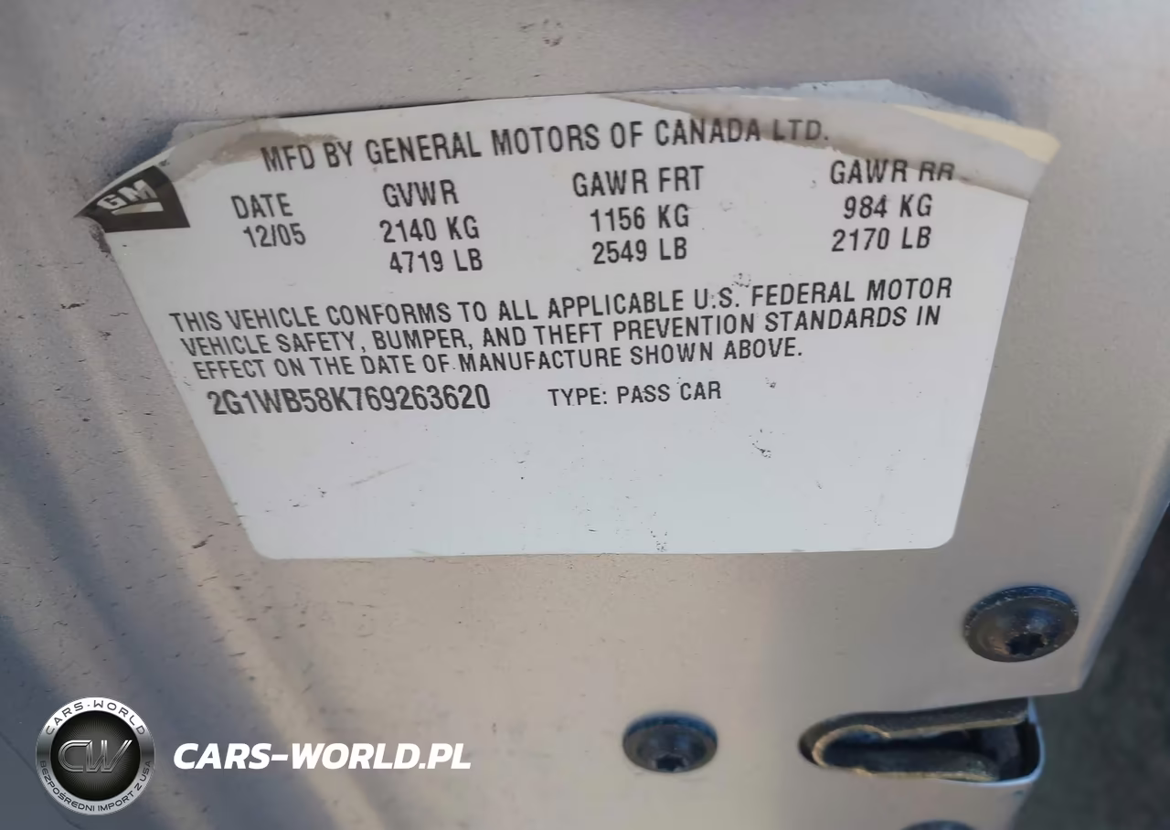 2006 Chevrolet Impala Ls VIN:2G1WB58K769263620 - 9