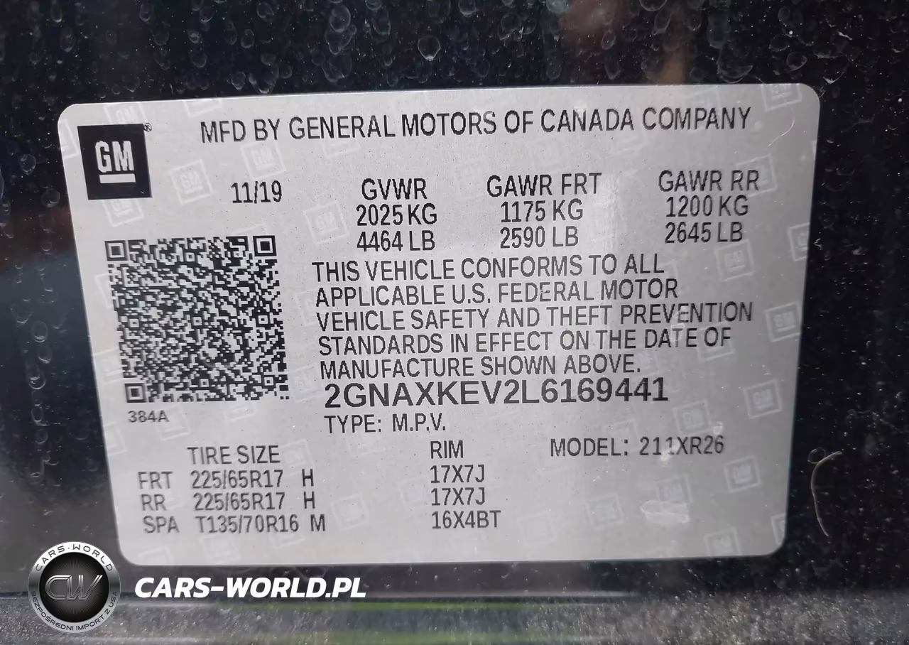 2020 Chevrolet Equinox Fwd Lt 1.5L Turbo VIN:2GNAXKEV2L6169441 - 9