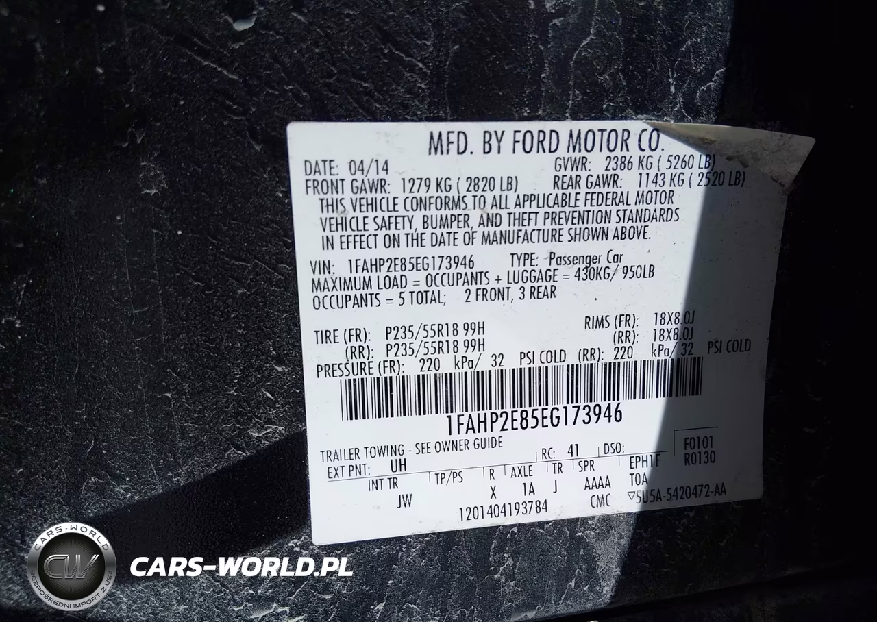 2014 Ford Taurus Sel VIN:1FAHP2E85EG173946 - 9