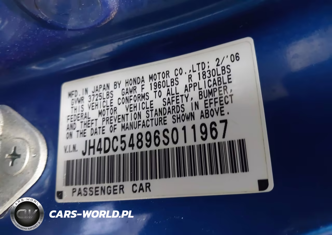 2006 Acura Rsx VIN:JH4DC54896S011967 - 9