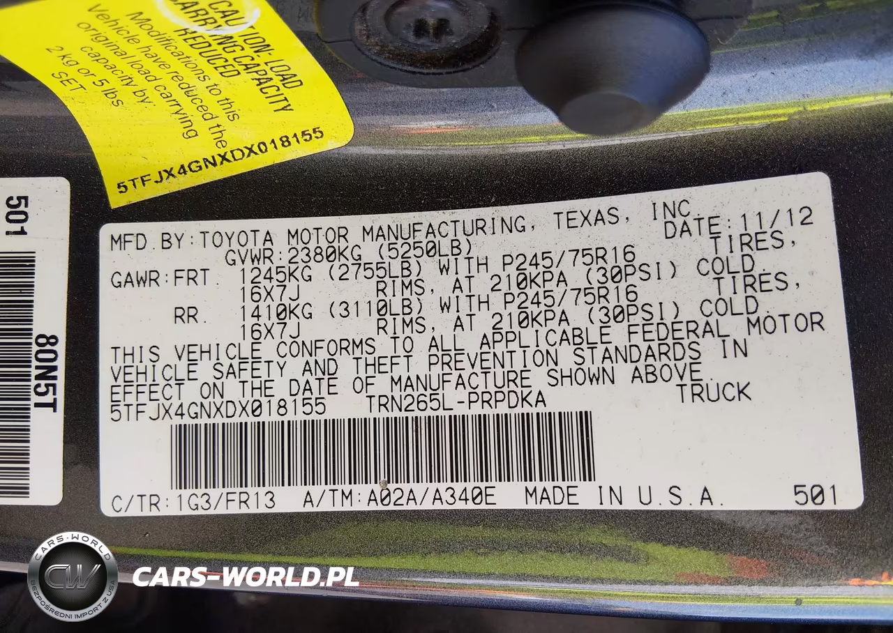2013 Toyota Tacoma Prerunner VIN:5TFJX4GNXDX018155 - 9