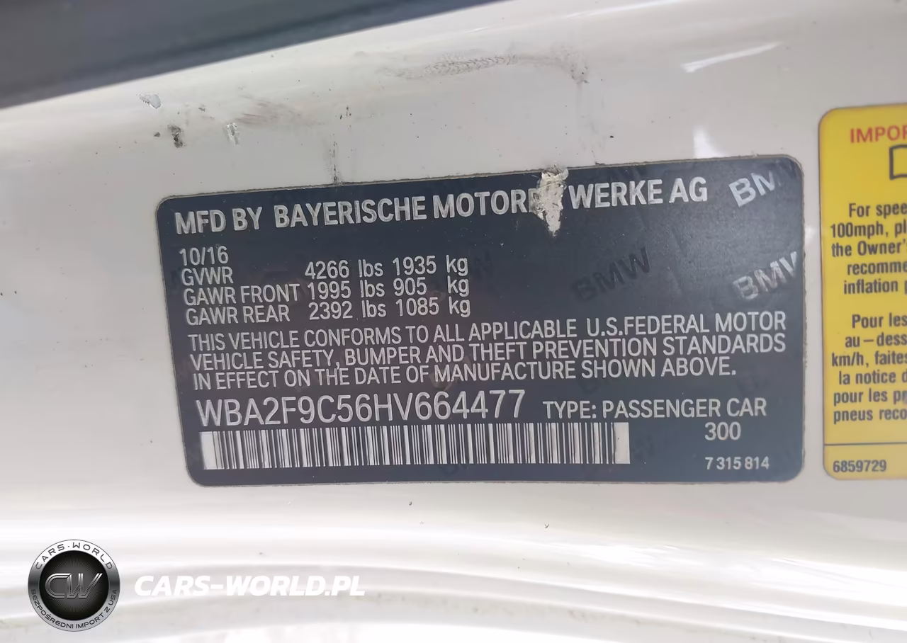 2017 BMW 230I VIN:WBA2F9C56HV664477 - 9