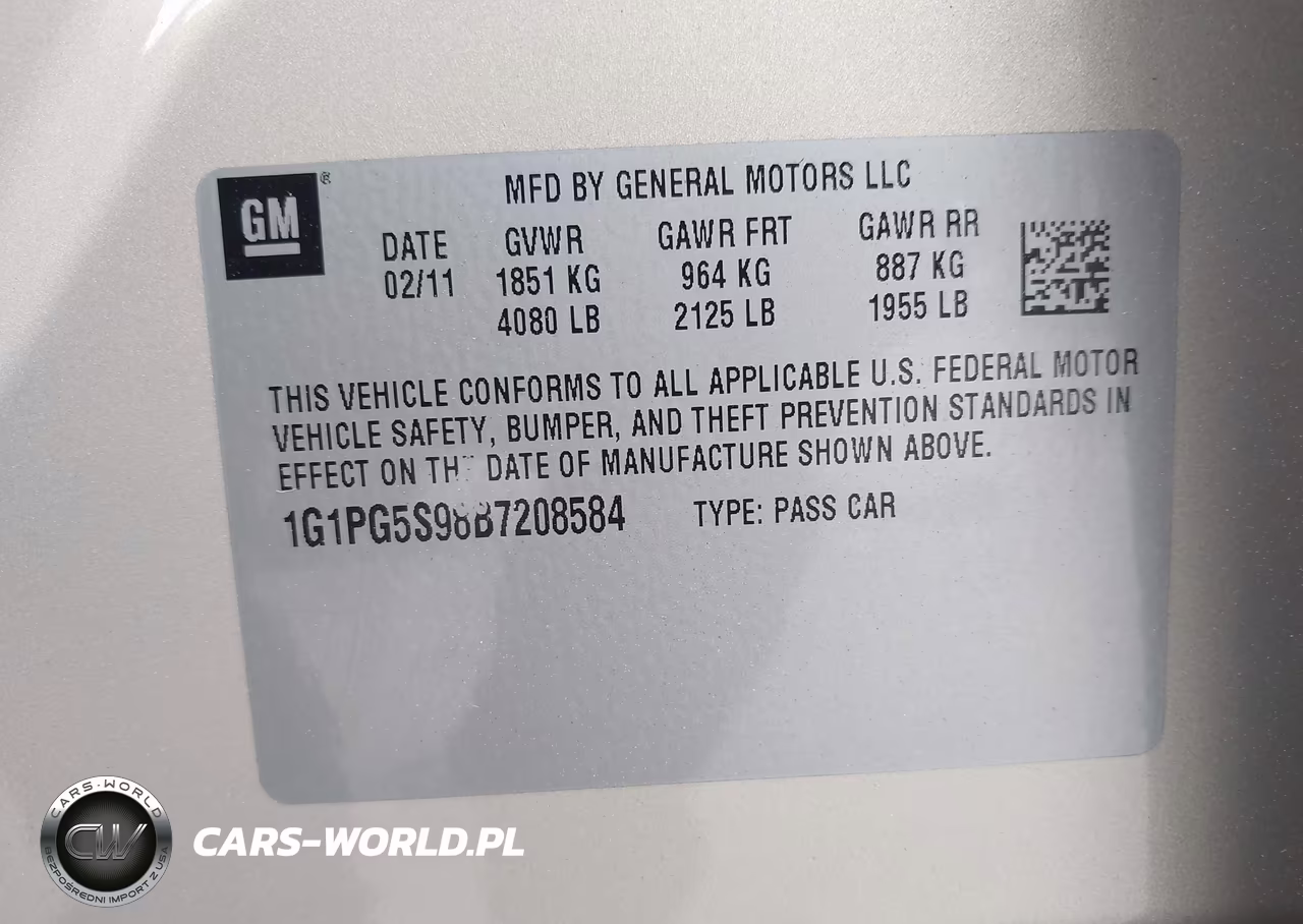 2011 Chevrolet Cruze 2Lt VIN:1G1PG5S98B7208584 - 9