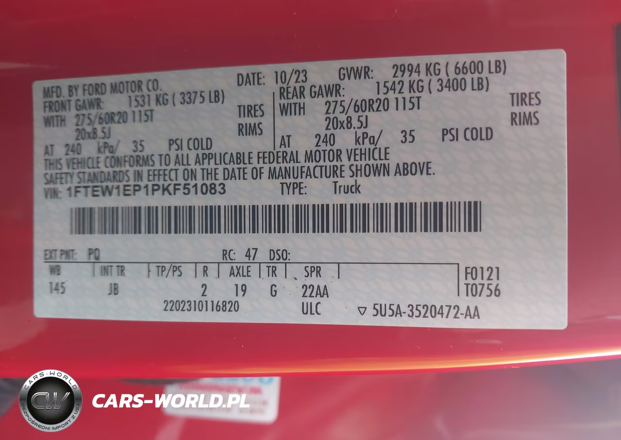 2023 Ford F-150 Xl VIN:1FTEW1EP1PKF51083 - 9