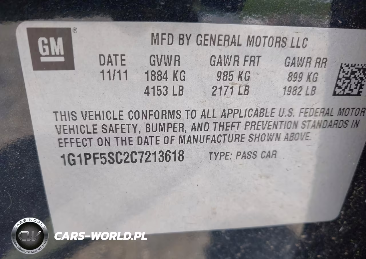 2012 Chevrolet Cruze 1Lt VIN:1G1PF5SC2C7213618 - 9