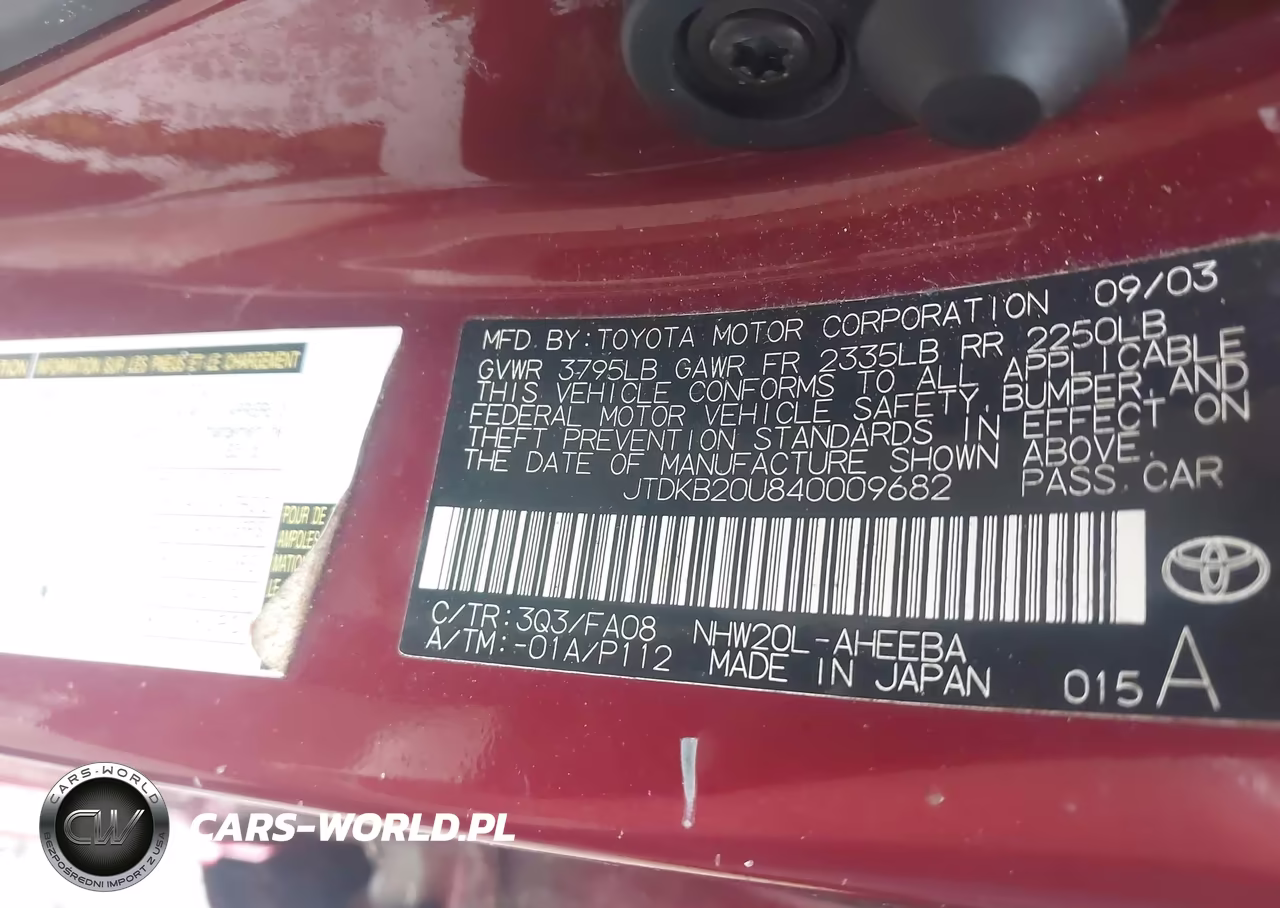 2004 Toyota Prius VIN:JTDKB20U840009682 - 9