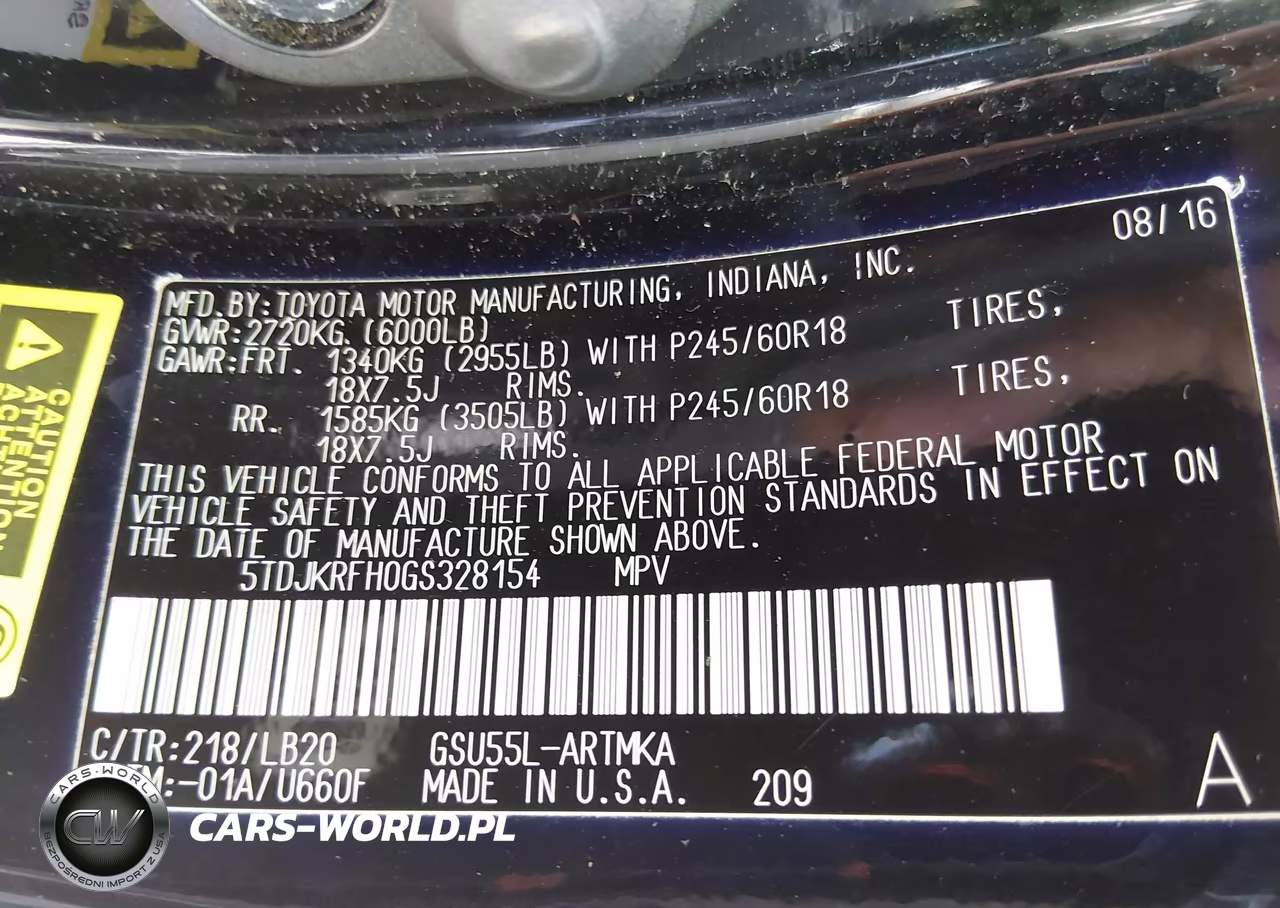 2016 Toyota Highlander Xle V6 VIN:5TDJKRFH0GS328154 - 9