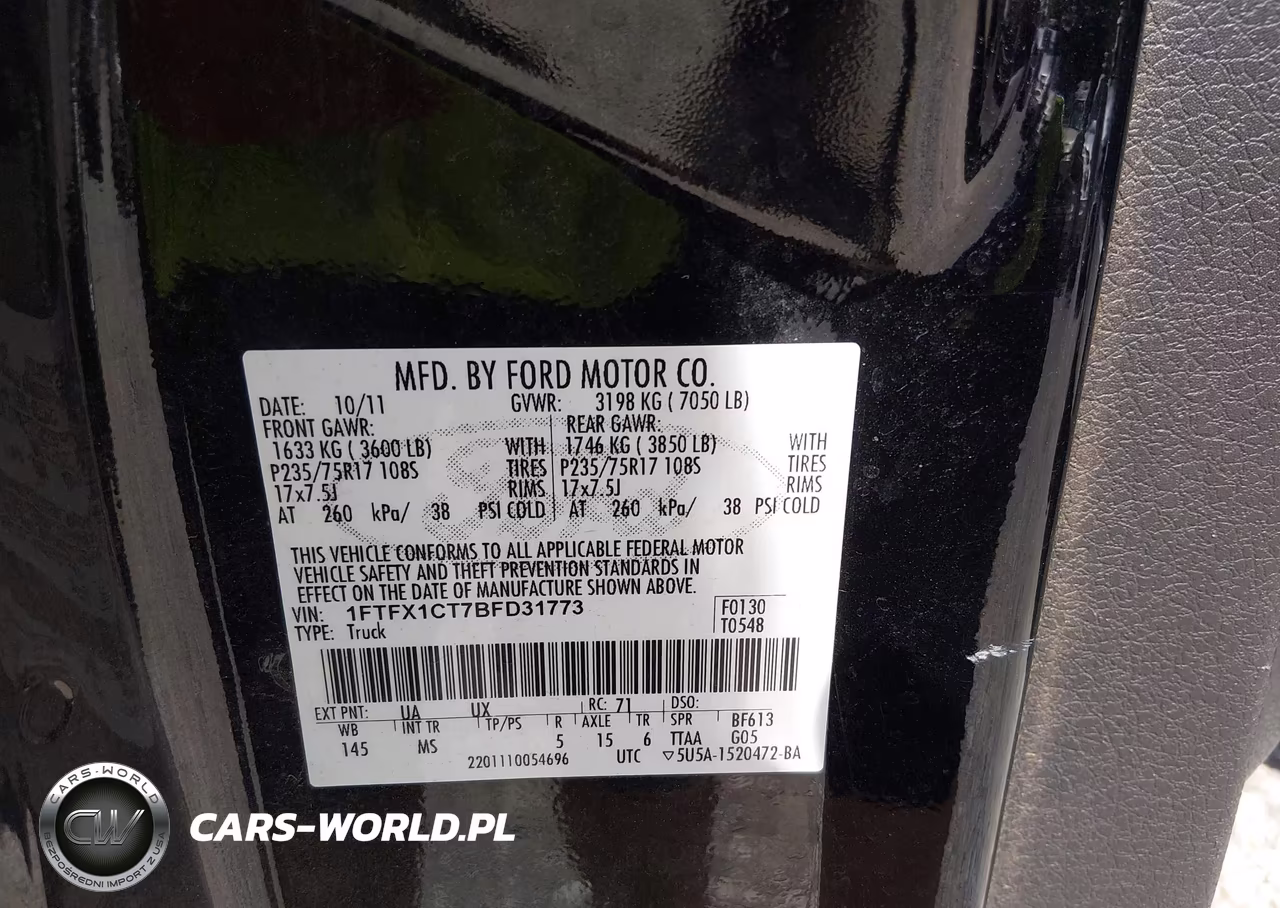 2011 Ford F-150 Xlt VIN:1FTFX1CT7BFD31773 - 9