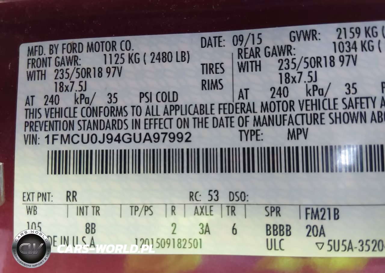 2016 Ford Escape Titanium VIN:1FMCU0J94GUA97992 - 9