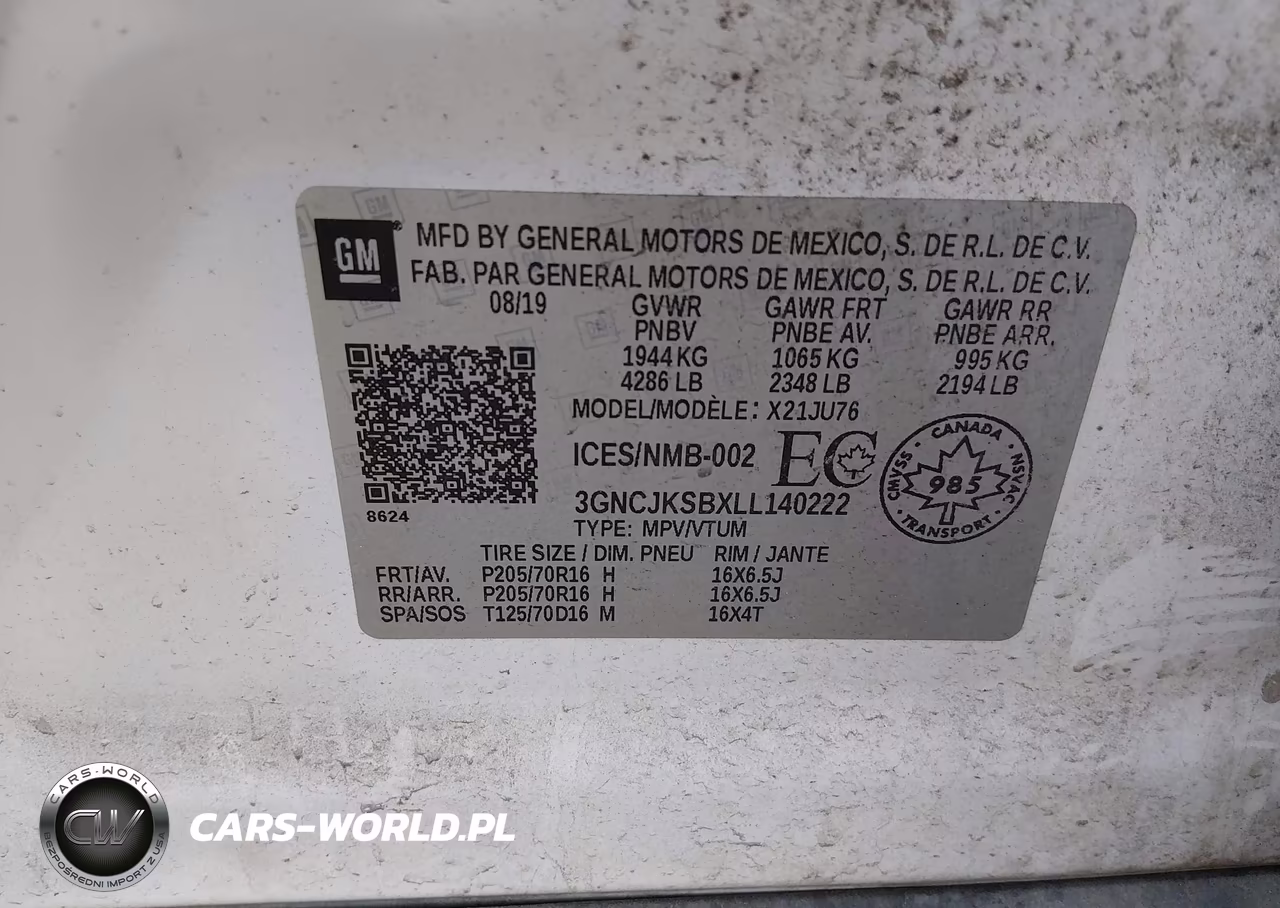 2020 Chevrolet Trax Ls VIN:3GNCJKSBXLL140222 - 9