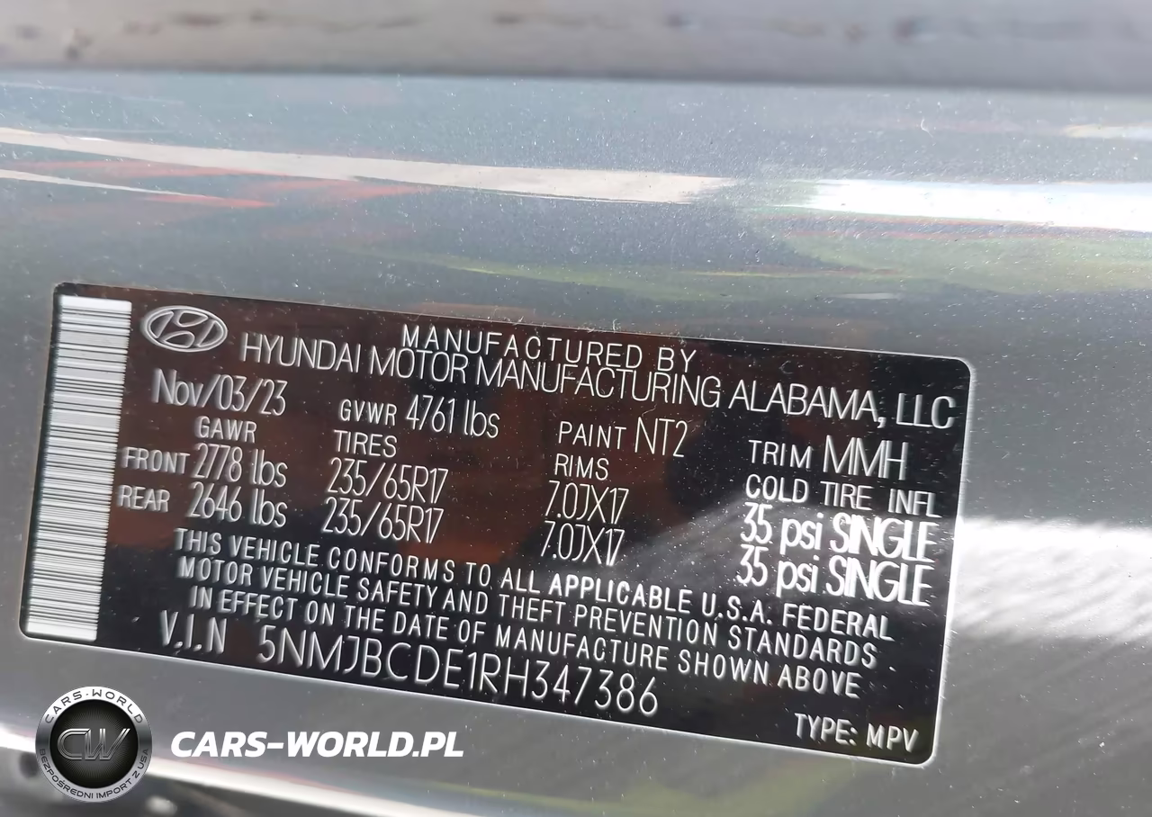 2024 Hyundai Tucson Sel VIN:5NMJBCDE1RH347386 - 9