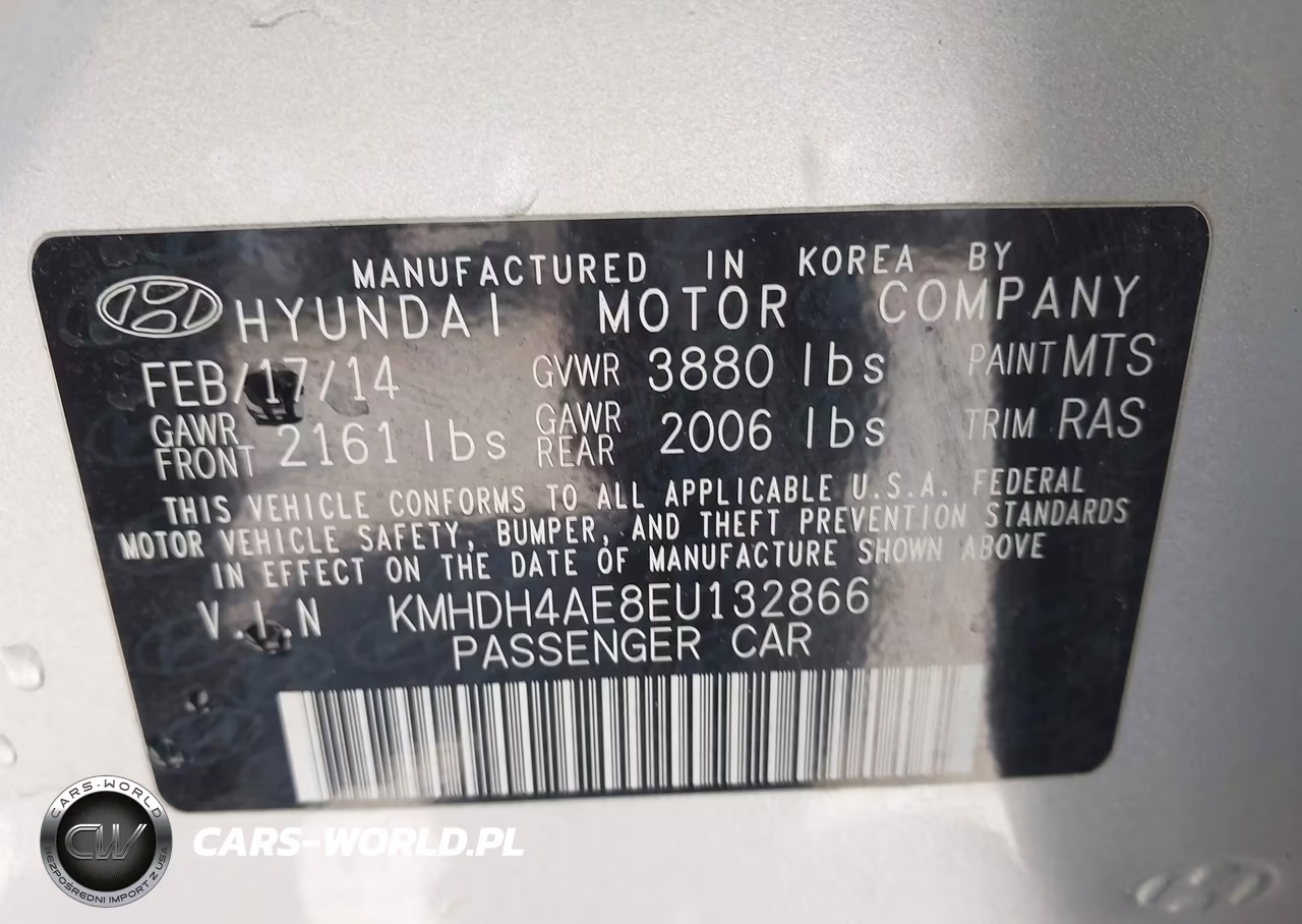 2014 Hyundai Elantra Se VIN:KMHDH4AE8EU132866 - 9