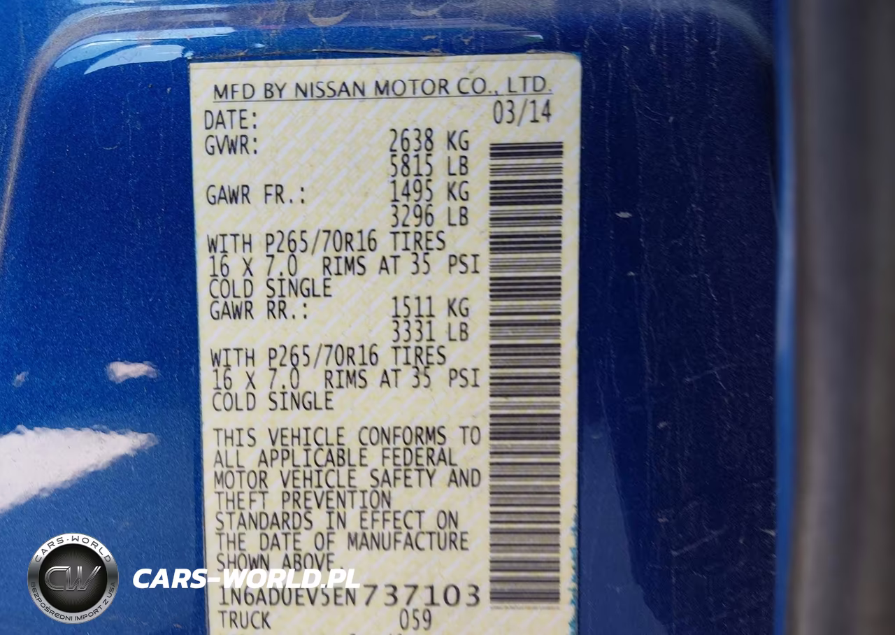 2014 Nissan Frontier Sv VIN:1N6AD0EV5EN737103 - 9