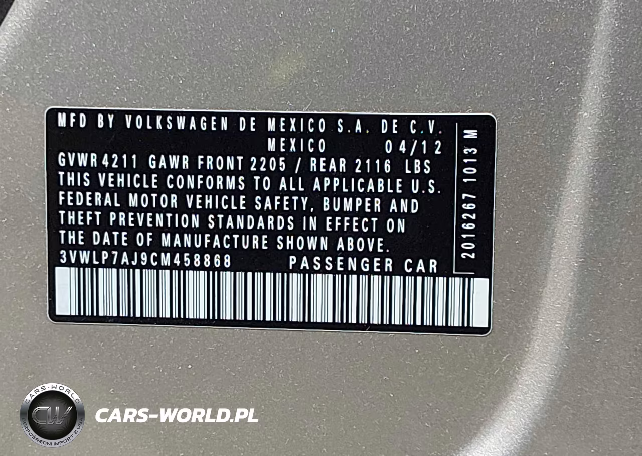 2012 Volkswagen Jetta 2.5L Sel VIN:3VWLP7AJ9CM458868 - 9