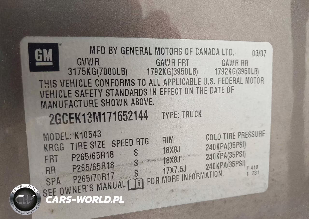 2007 Chevrolet Silverado 1500 Ltz VIN:2GCEK13M171652144 - 9