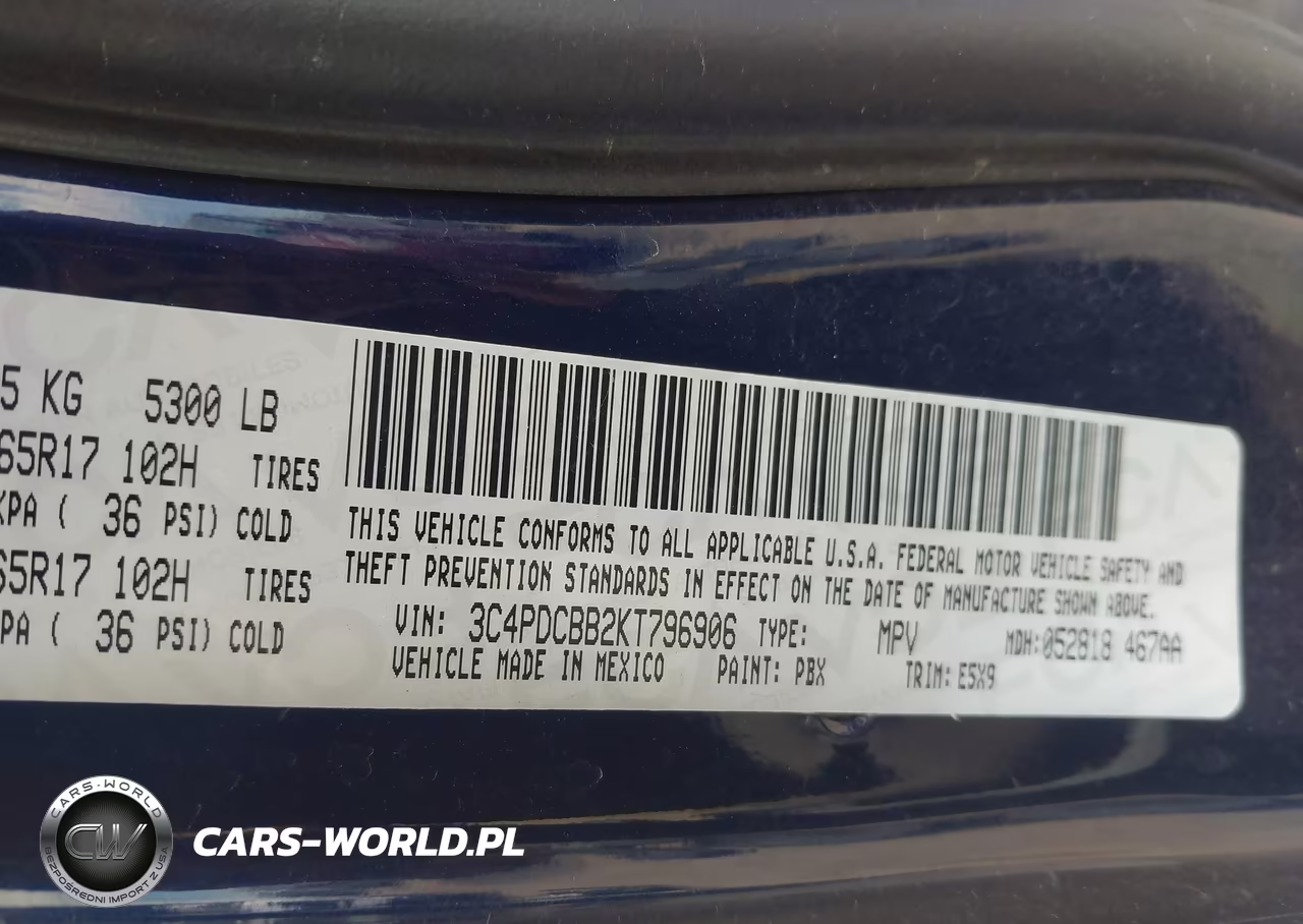 2019 Dodge Journey Se VIN:3C4PDCBB2KT796906 - 9