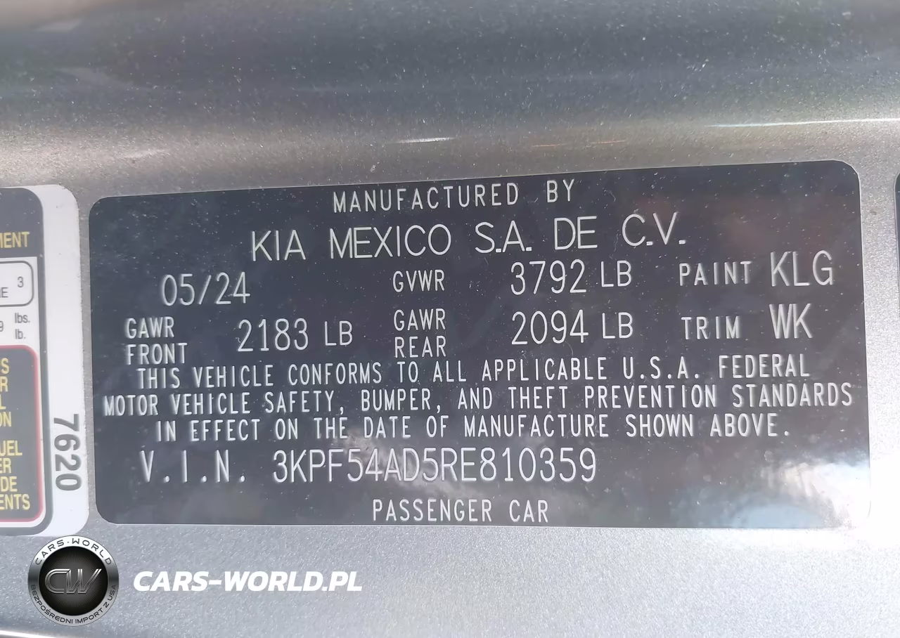 2024 Kia Forte Gt-Line VIN:3KPF54AD5RE810359 - 9