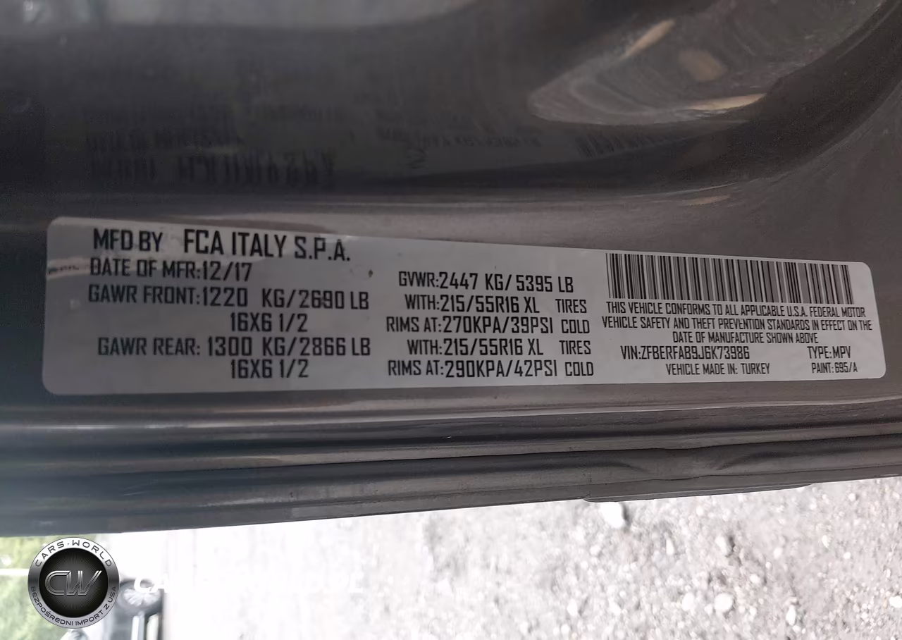 2018 Ram Promaster City Wagon VIN:ZFBERFAB9J6K73986 - 9