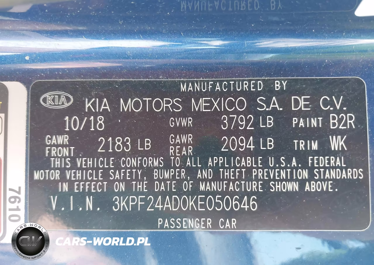2019 Kia Forte Lxs VIN:3KPF24AD0KE050646 - 9