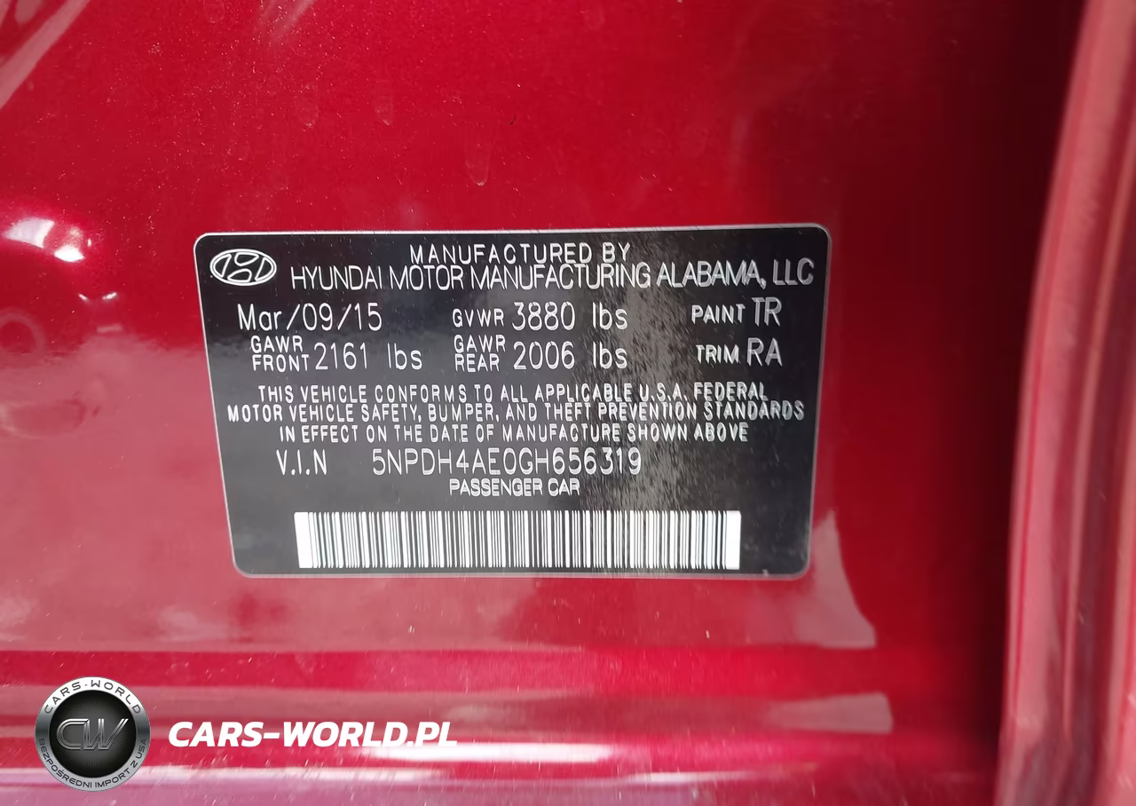2016 Hyundai Elantra Se VIN:5NPDH4AE0GH656319 - 9