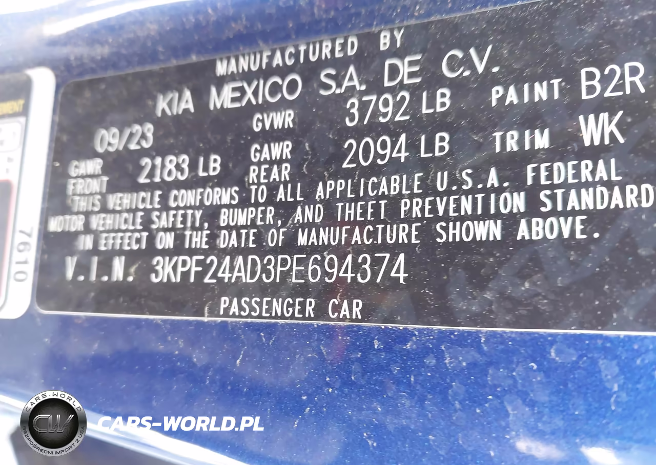2023 Kia Forte Lxs VIN:3KPF24AD3PE694374 - 9