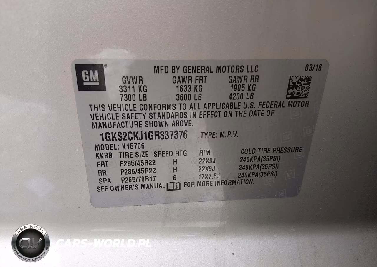 2016 GMC Yukon Denali VIN:1GKS2CKJ1GR337376 - 9