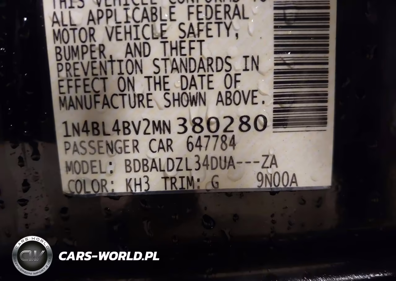 2021 Nissan Altima S Fwd VIN:1N4BL4BV2MN380280 - 9