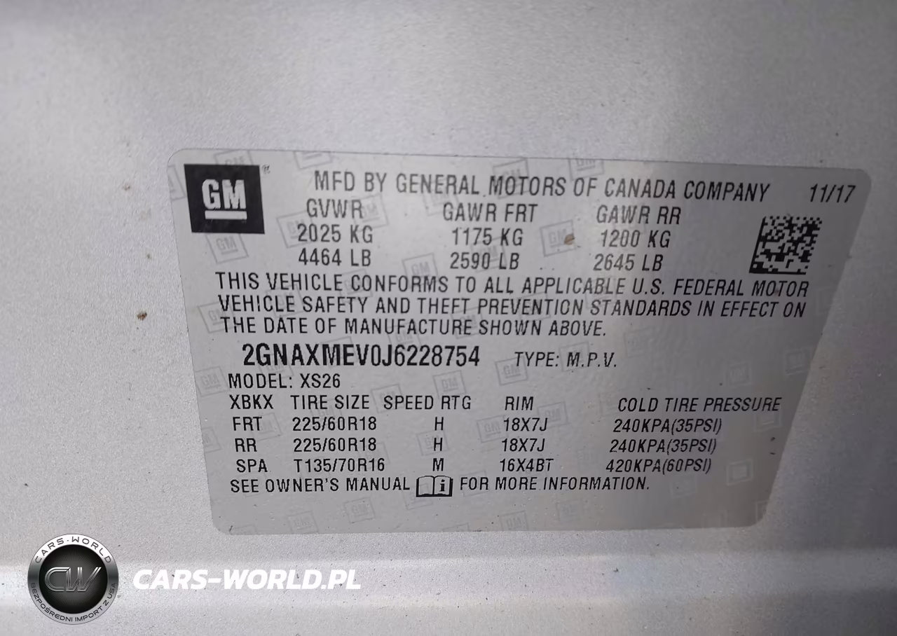 2018 Chevrolet Equinox Premier VIN:2GNAXMEV0J6228754 - 9