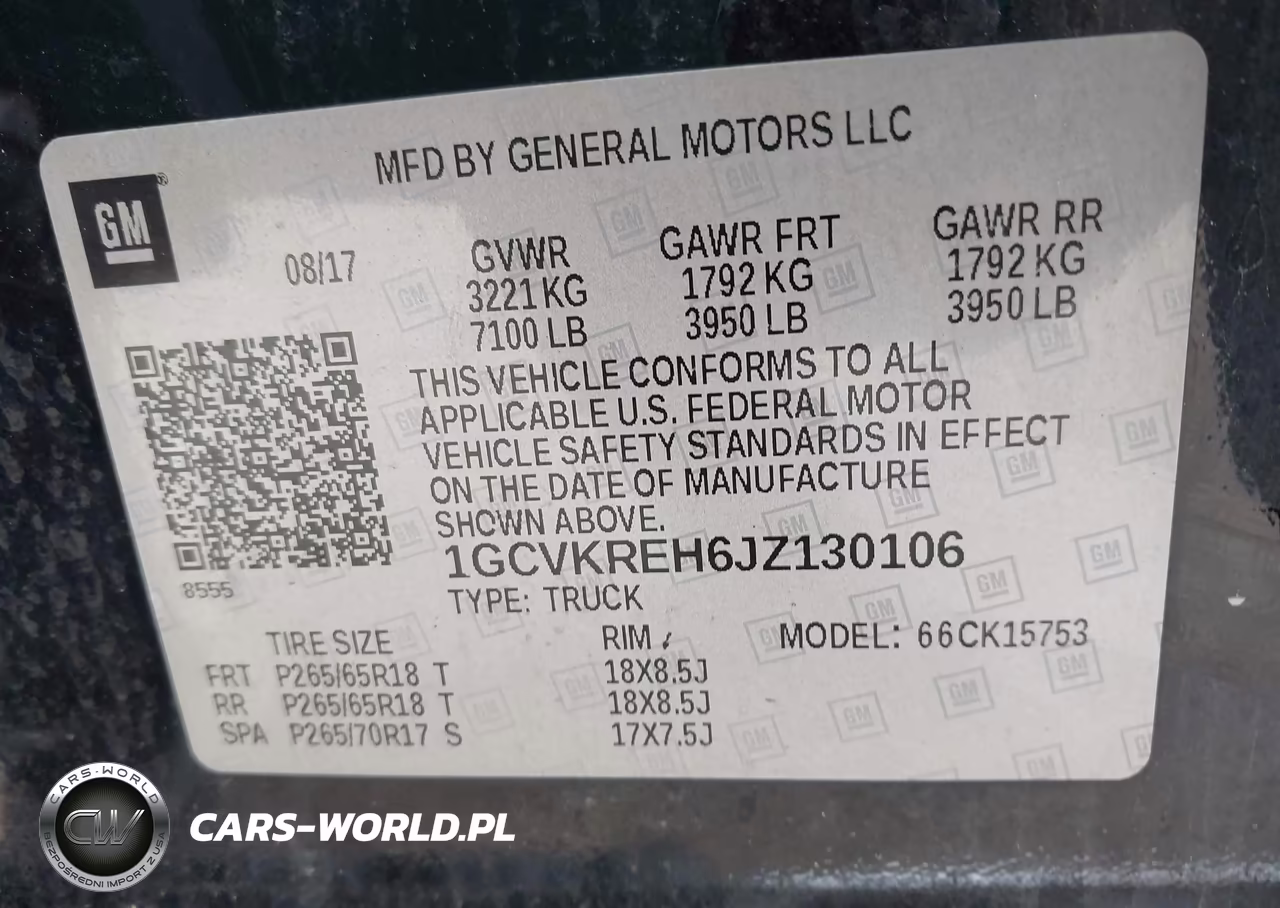2018 Chevrolet Silverado 1500 2Lt VIN:1GCVKREH6JZ130106 - 9