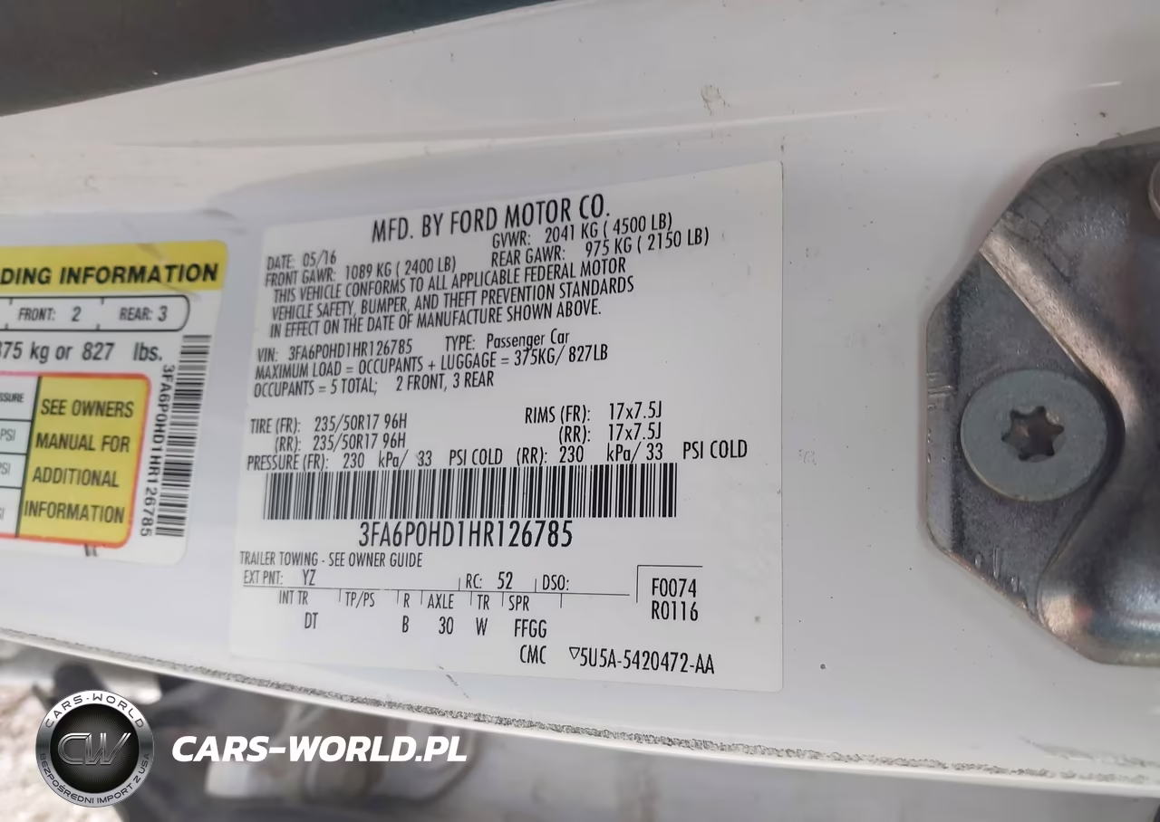 2017 Ford Fusion Se VIN:3FA6P0HD1HR126785 - 9