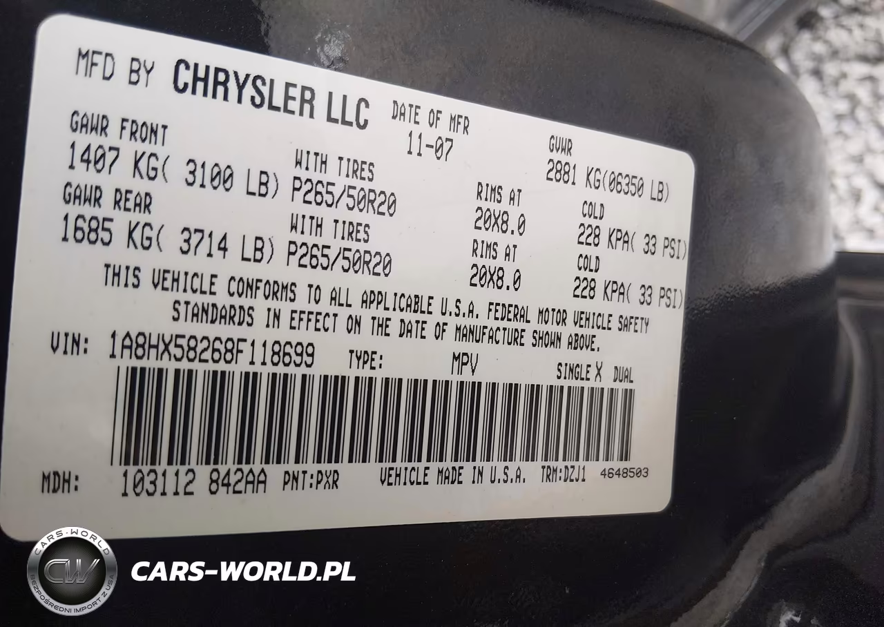 2008 Chrysler Aspen Limited VIN:1A8HX58268F118699 - 9