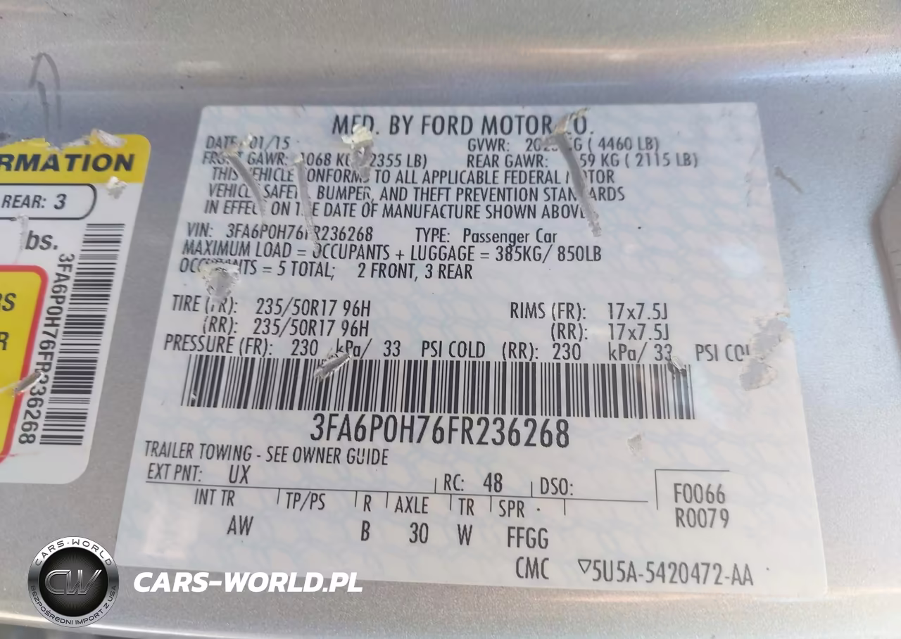 2015 Ford Fusion Se VIN:3FA6P0H76FR236268 - 9