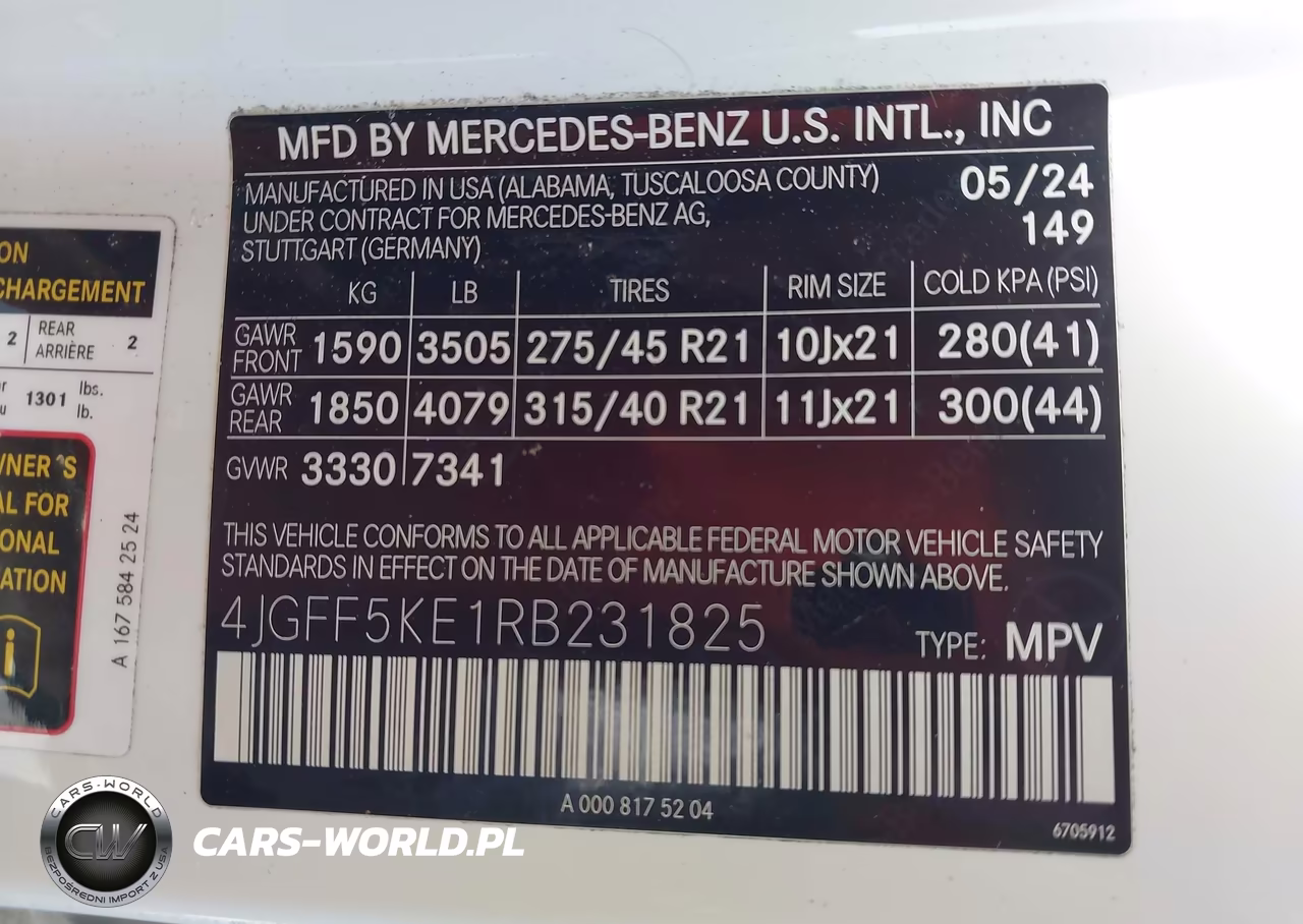 2024 Mercedes-Benz Gls 450 4Matic VIN:4JGFF5KE1RB231825 - 9