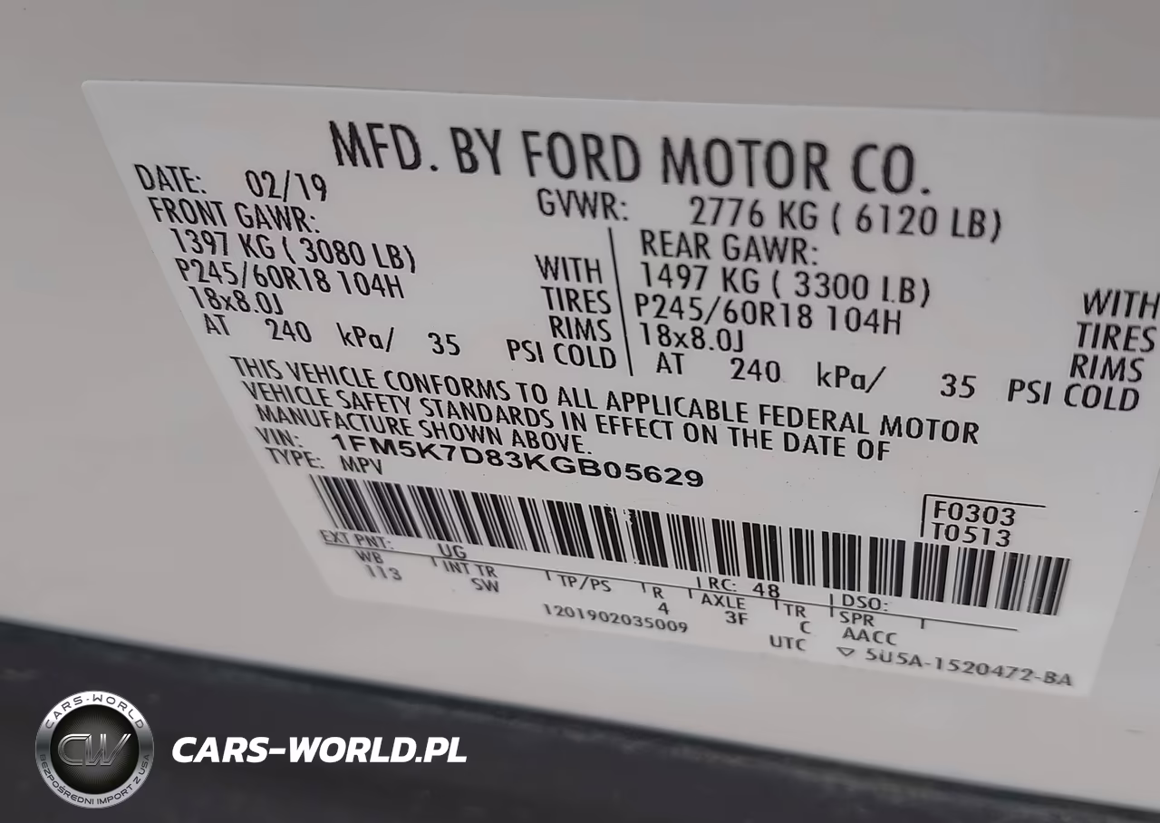 2019 Ford Explorer Xlt VIN:1FM5K7D83KGB05629 - 9