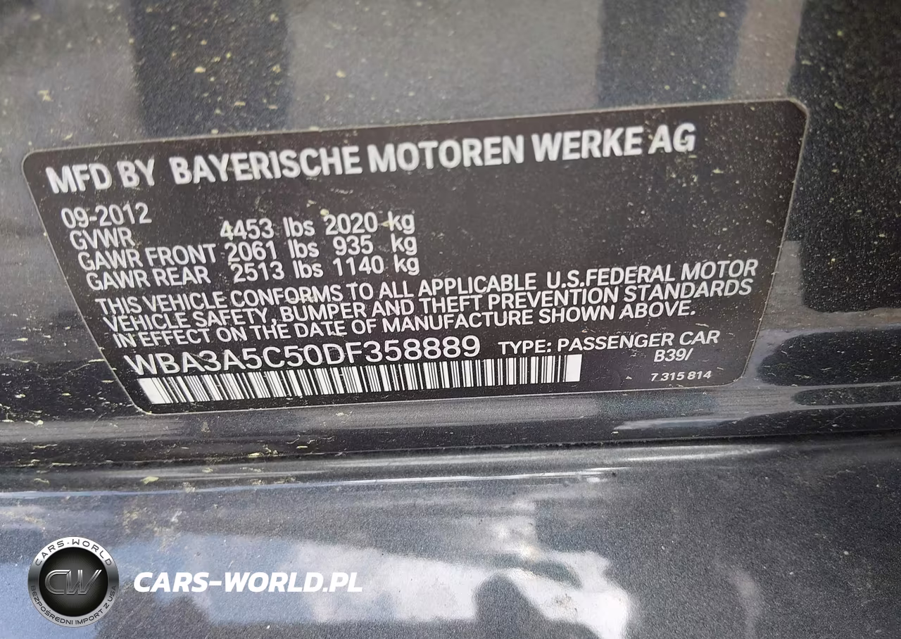 2013 BMW 328I VIN:WBA3A5C50DF358889 - 9