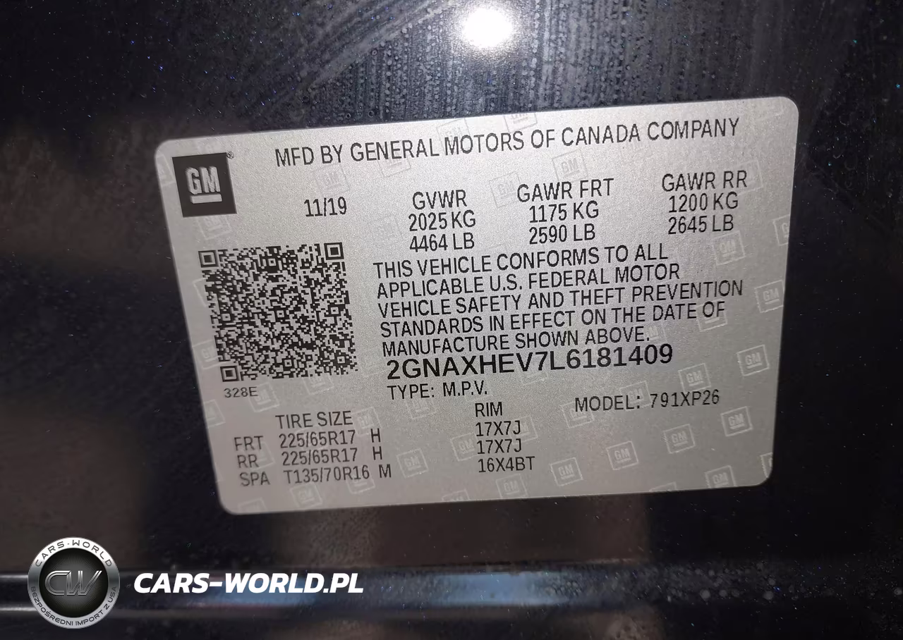 2020 Chevrolet Equinox Fwd Ls VIN:2GNAXHEV7L6181409 - 9