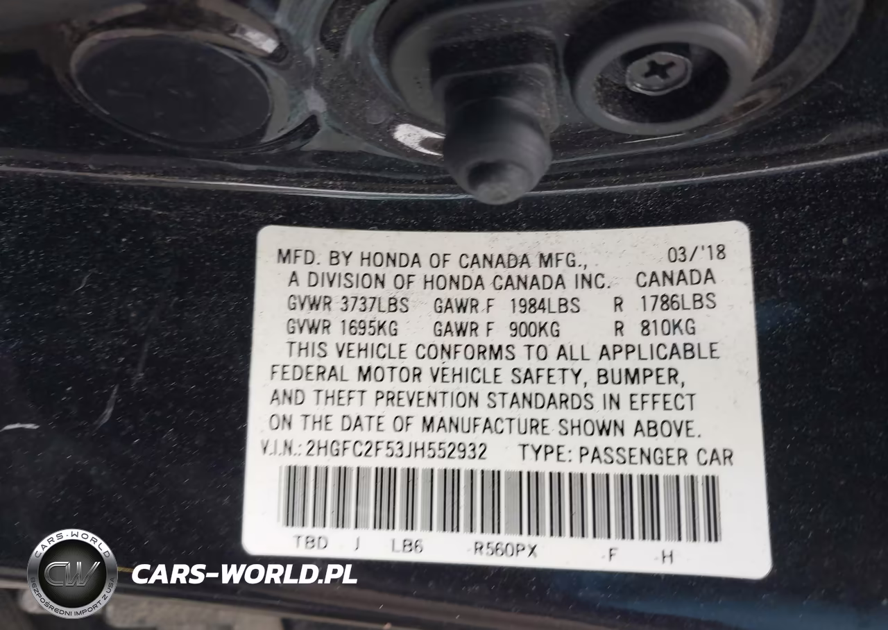 2018 Honda Civic Lx VIN:2HGFC2F53JH552932 - 9