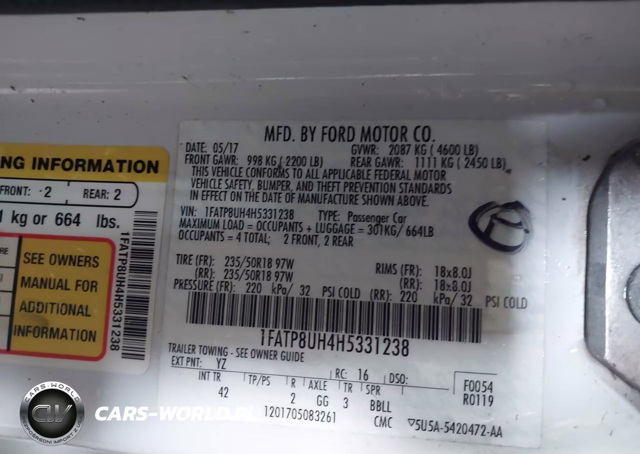 2017 Ford Mustang Ecoboost Premium VIN:1FATP8UH4H5331238 - 9