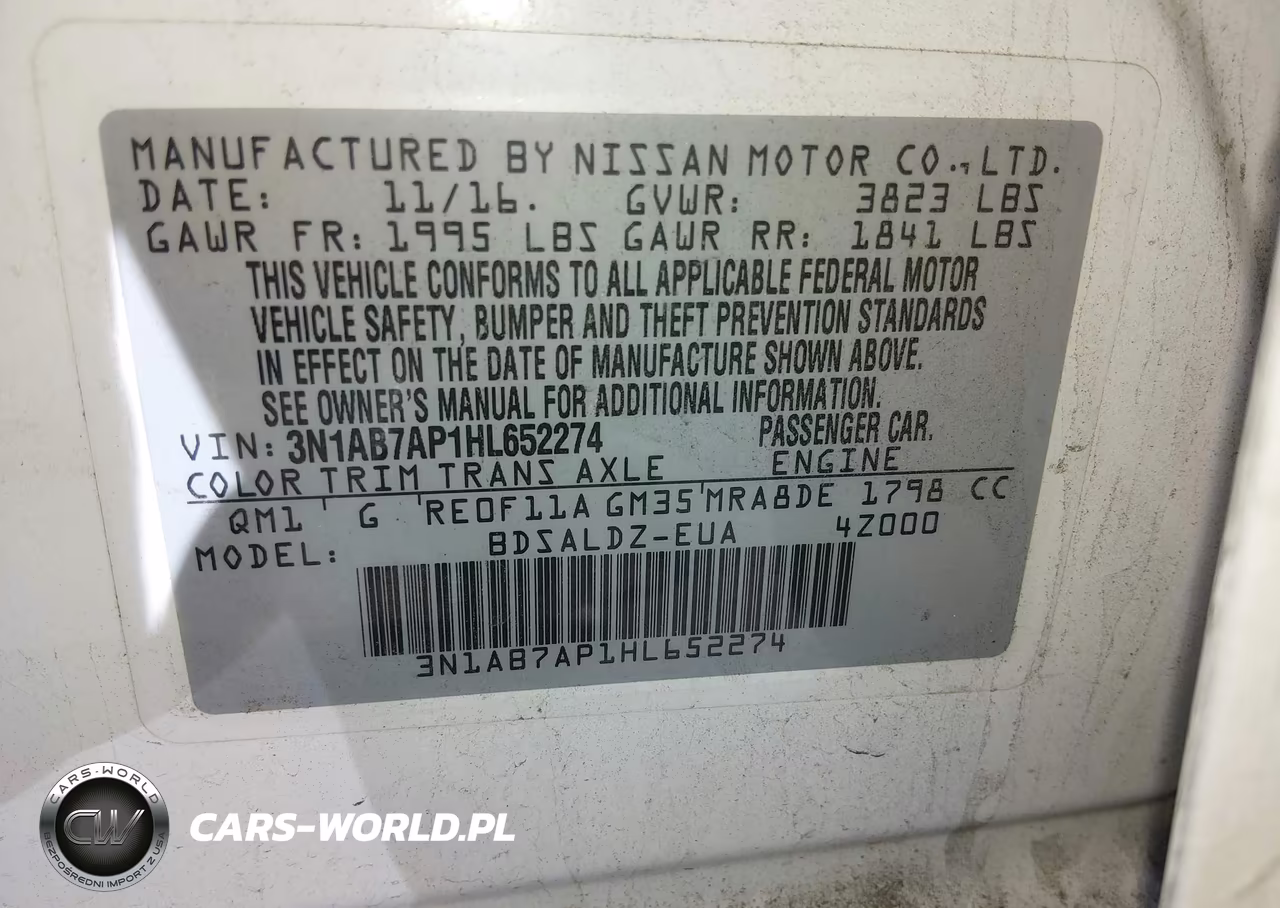 2017 Nissan Sentra Sv VIN:3N1AB7AP1HL652274 - 9