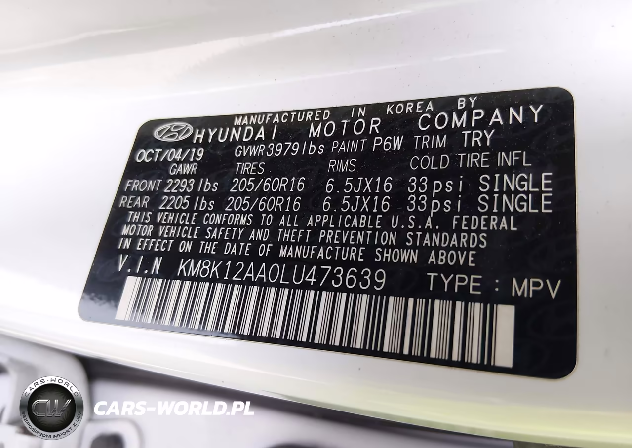 2020 Hyundai Kona Se VIN:KM8K12AA0LU473639 - 9
